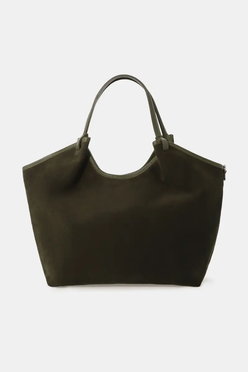 Borsa ampia con doppi manici e tracolla