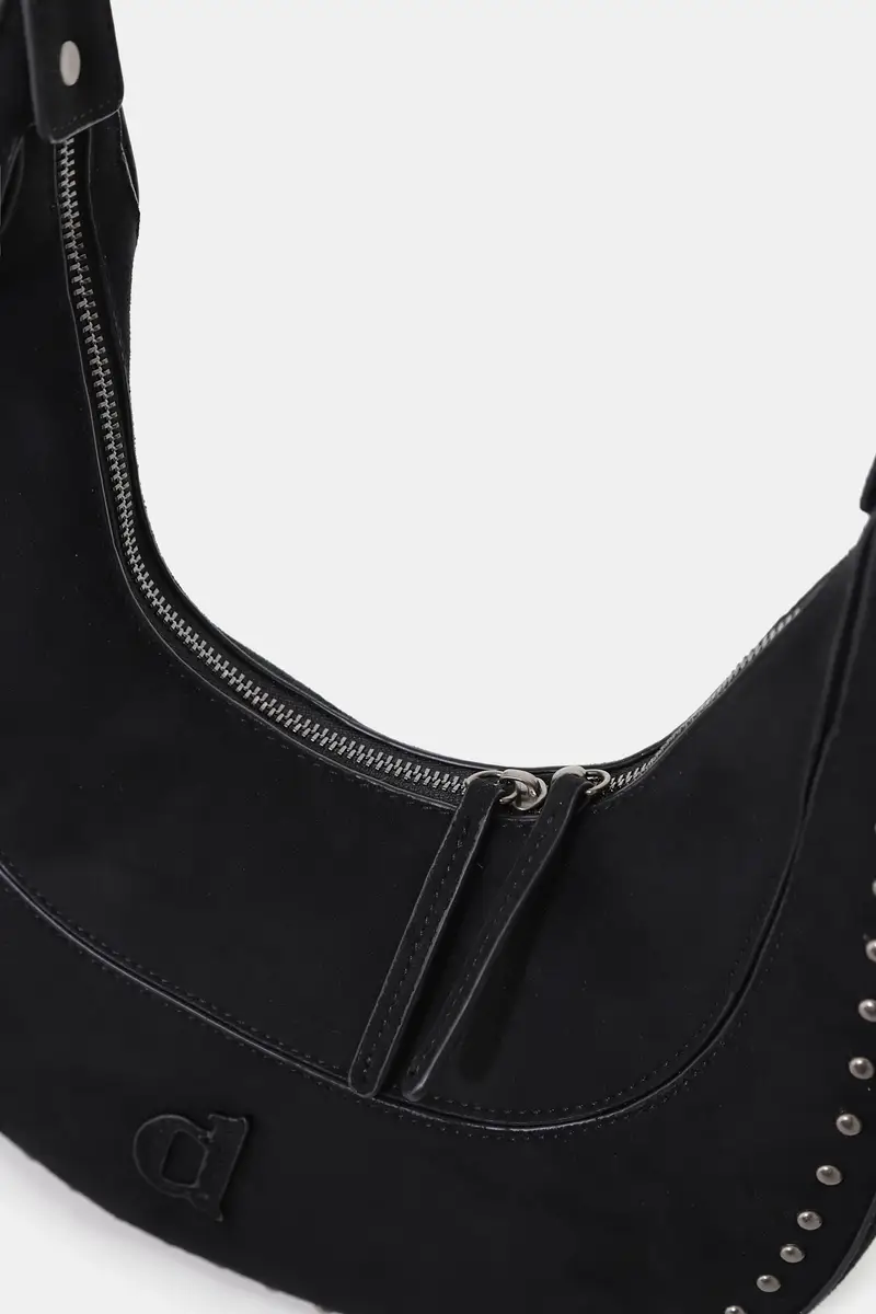 Borsa hobo con dettagli metallici miniatura 2