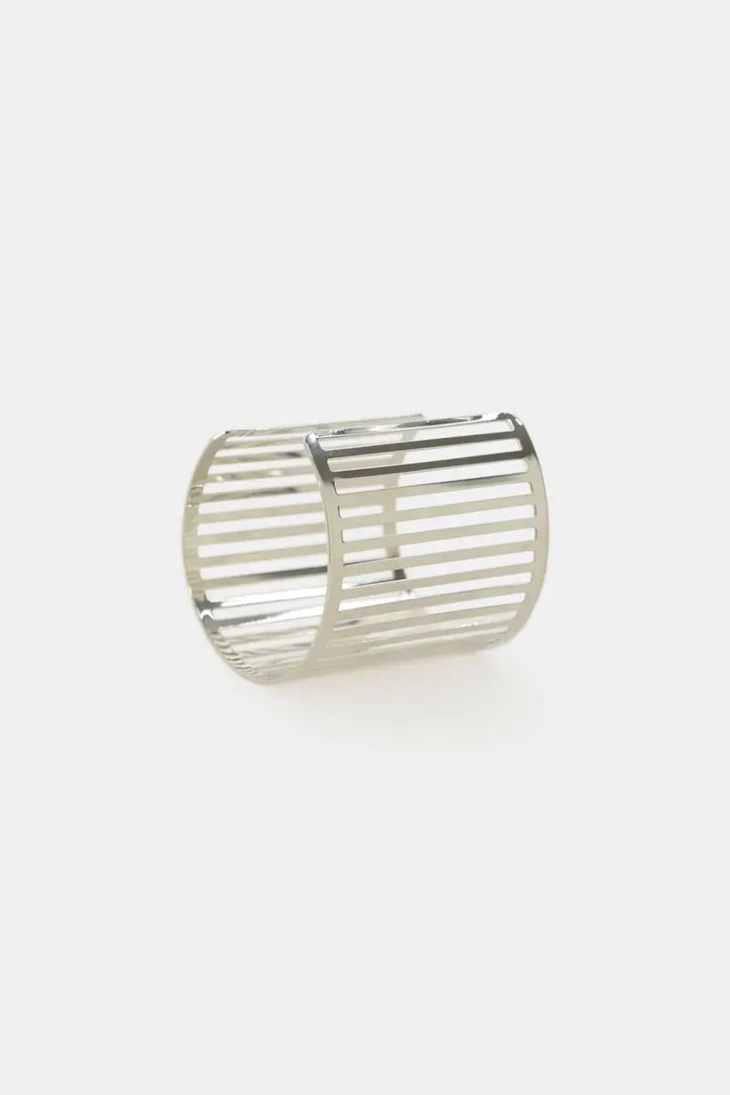 Bracciale rigido ampio con design traforato miniatura 2