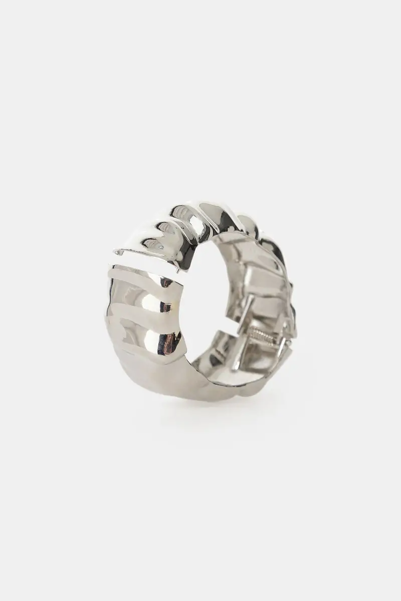 Bracciale rigido bombato chiusura elastica miniatura 2