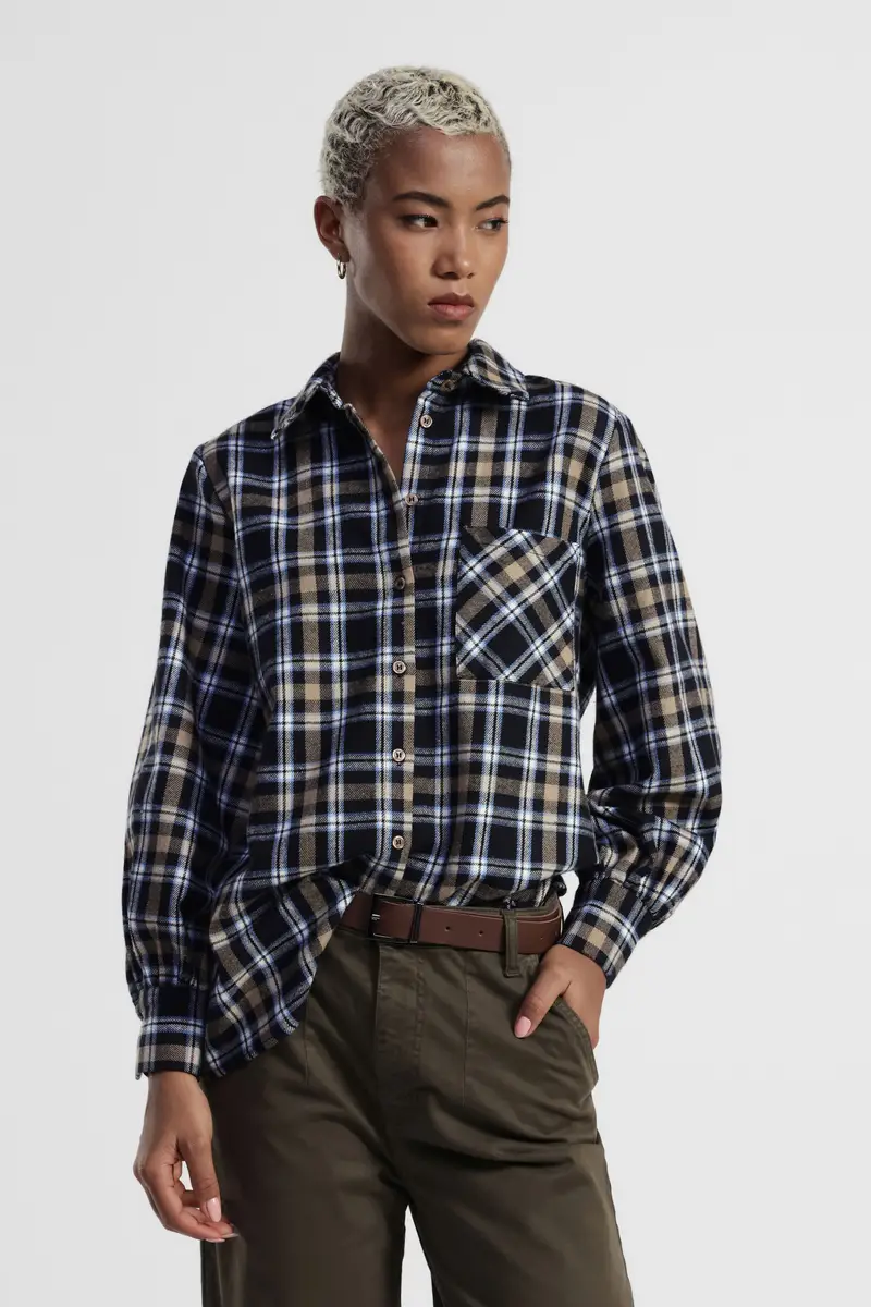 Camicia a quadri, collo classico, taschino applicato miniatura 2