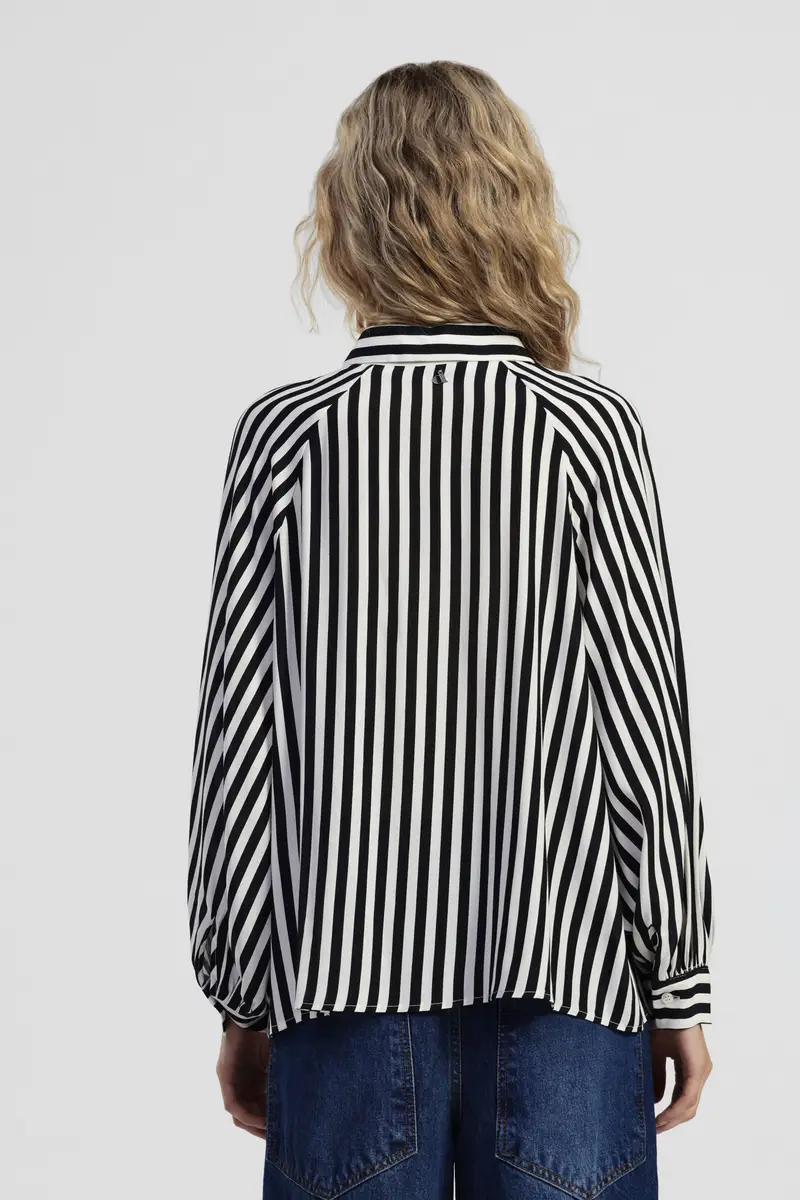 Camicia a righe collo classico maniche lunghe miniatura 3