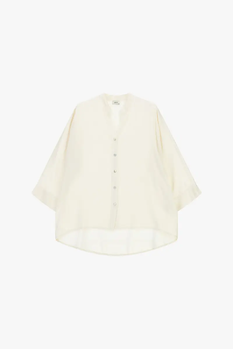 Camicia ampia 3/4 senza colletto e bottoni