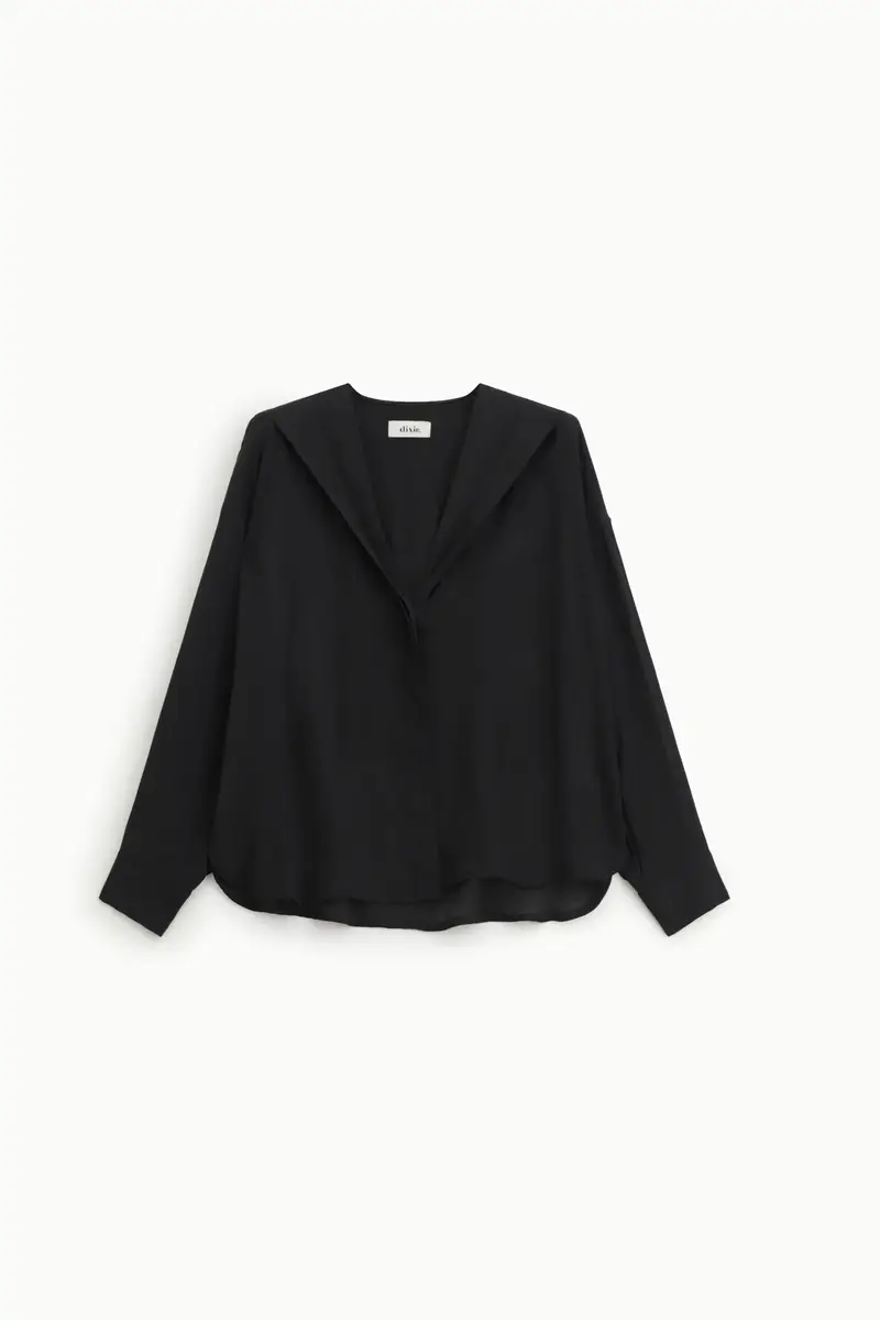 Camicia ampia v con maniche lunghe