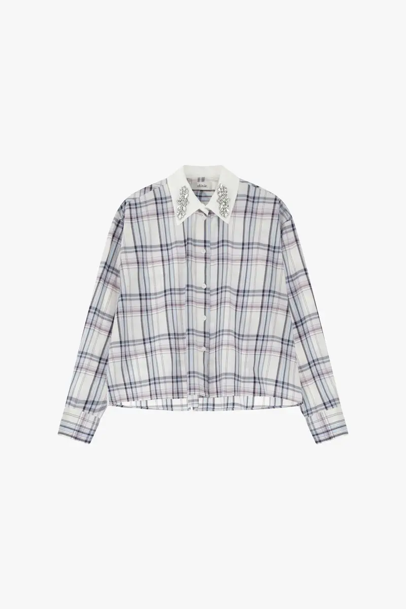 Camicia con colletto classico a righe