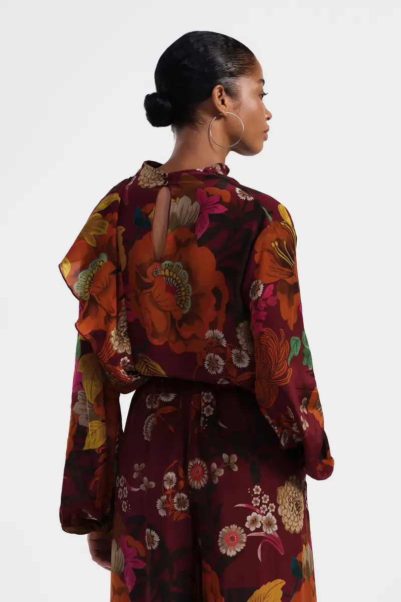 Camicia stampa floreale maniche lunghe miniatura 3