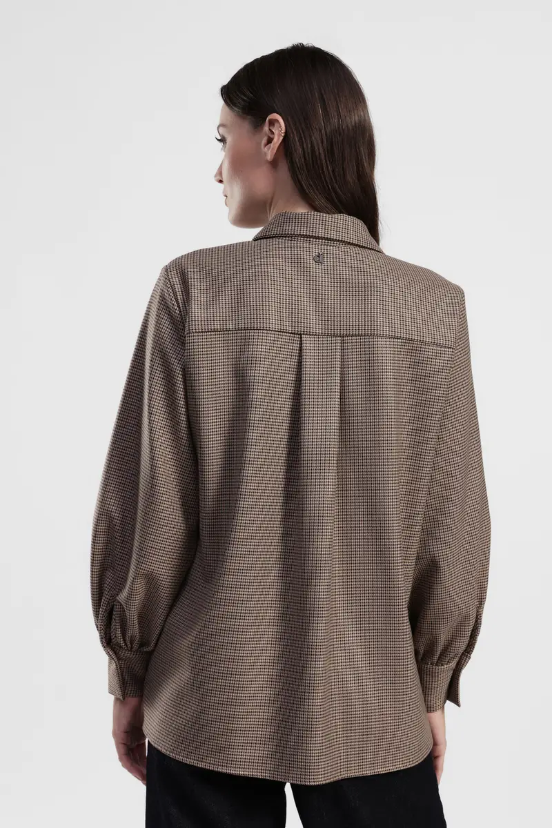 Camicia stampa micro fantasia con tasca frontale miniatura 3