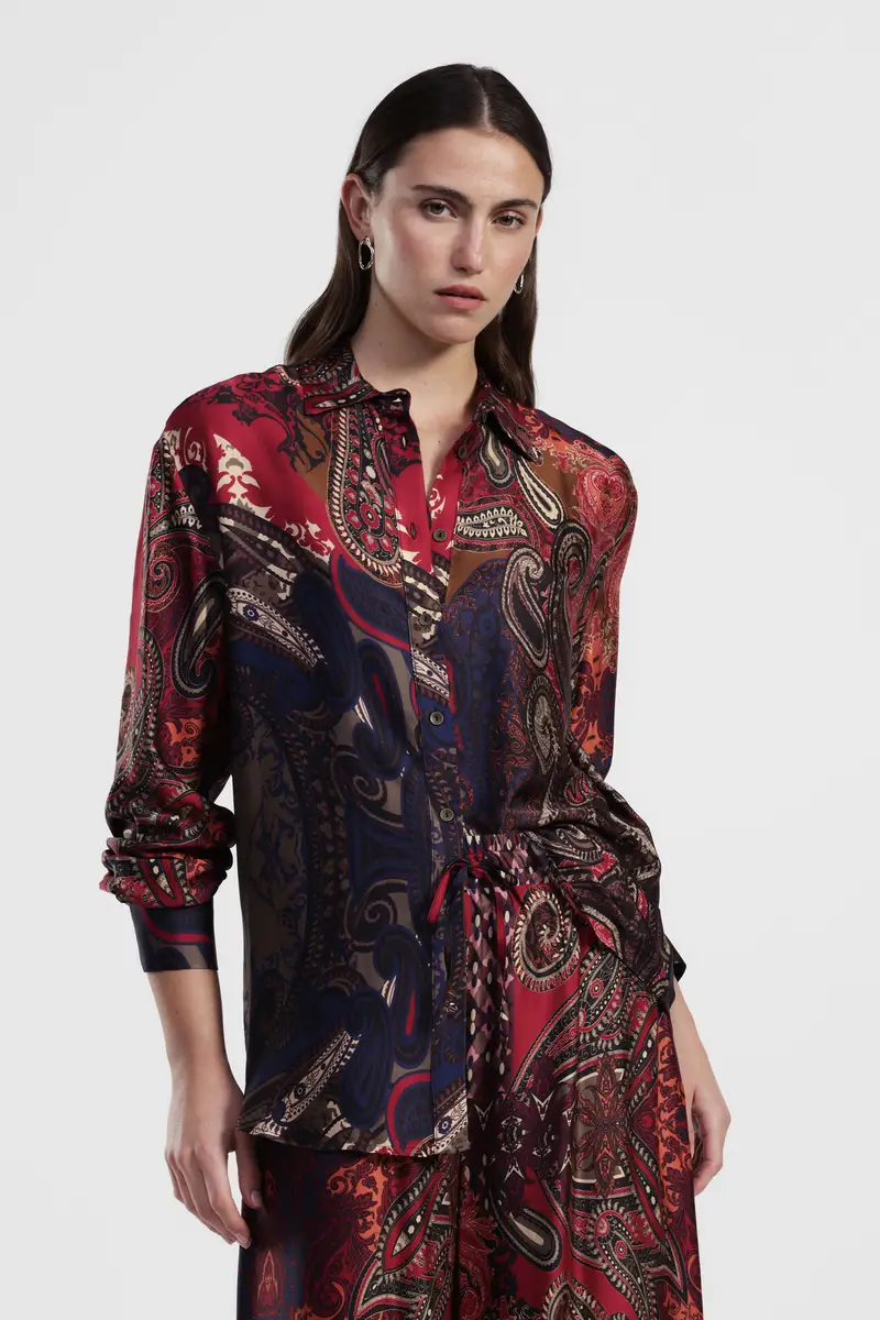 Camicia stampa paisley maniche lunghe regular-fit miniatura 2