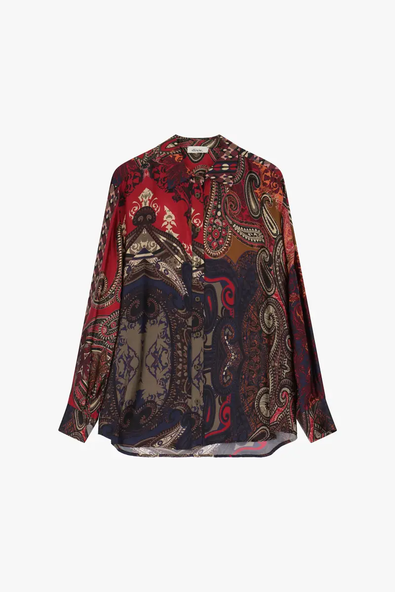 Camicia stampa paisley maniche lunghe regular-fit