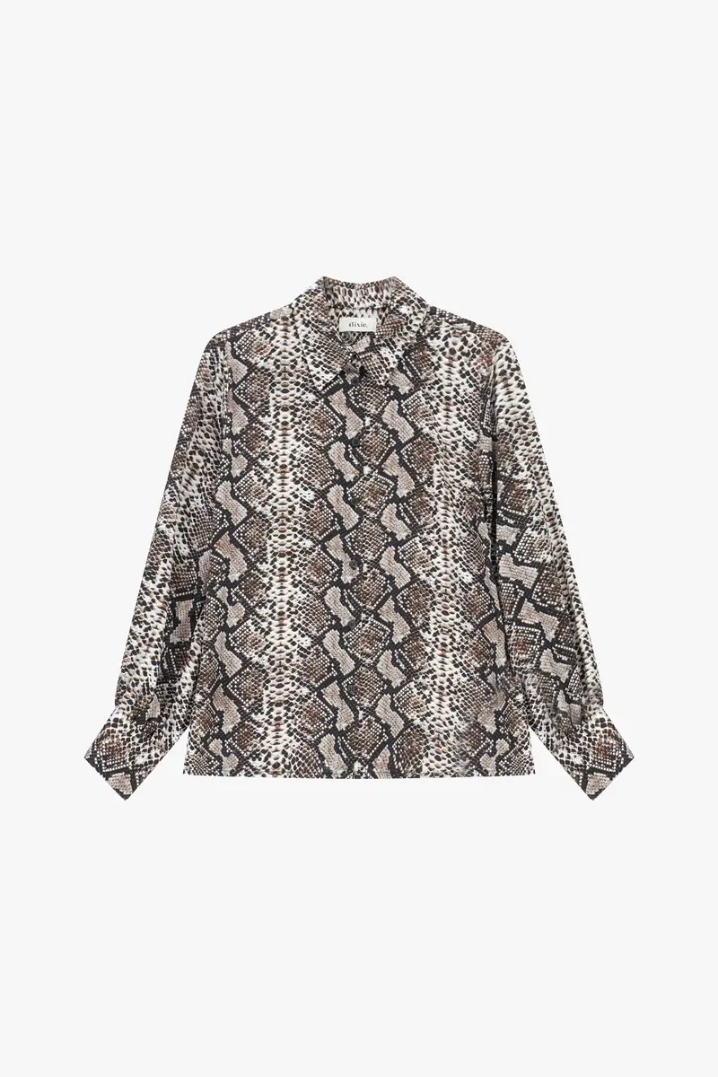 Camicia stampa serpente maniche lunghe