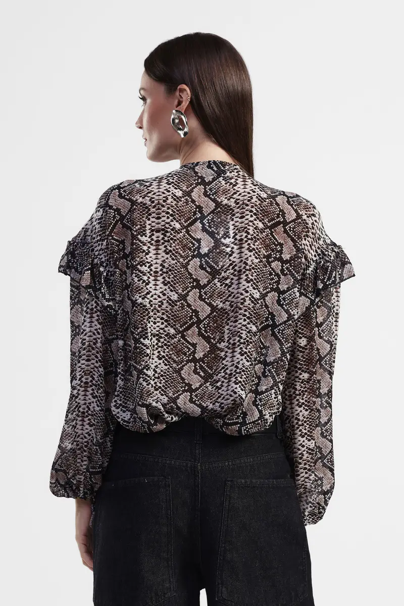 Camicia stampata con maniche lunghe miniatura 3