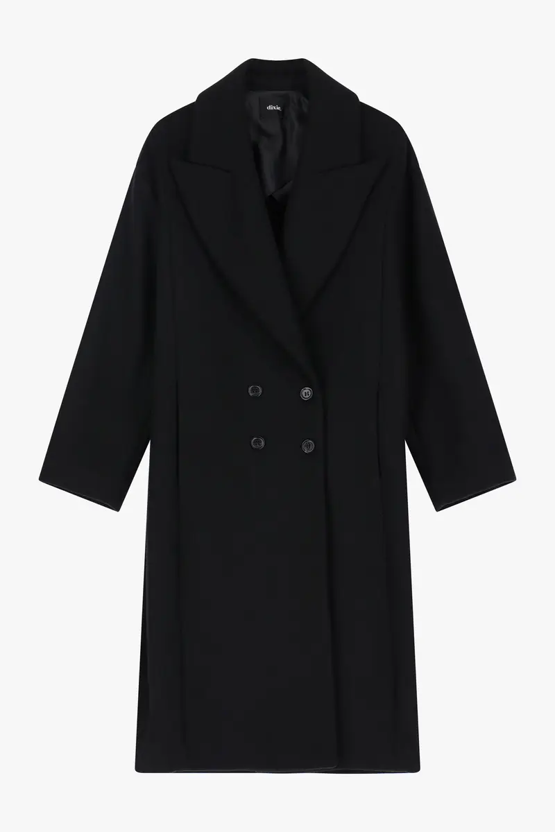 Cappotto doppio petto con ampio revers