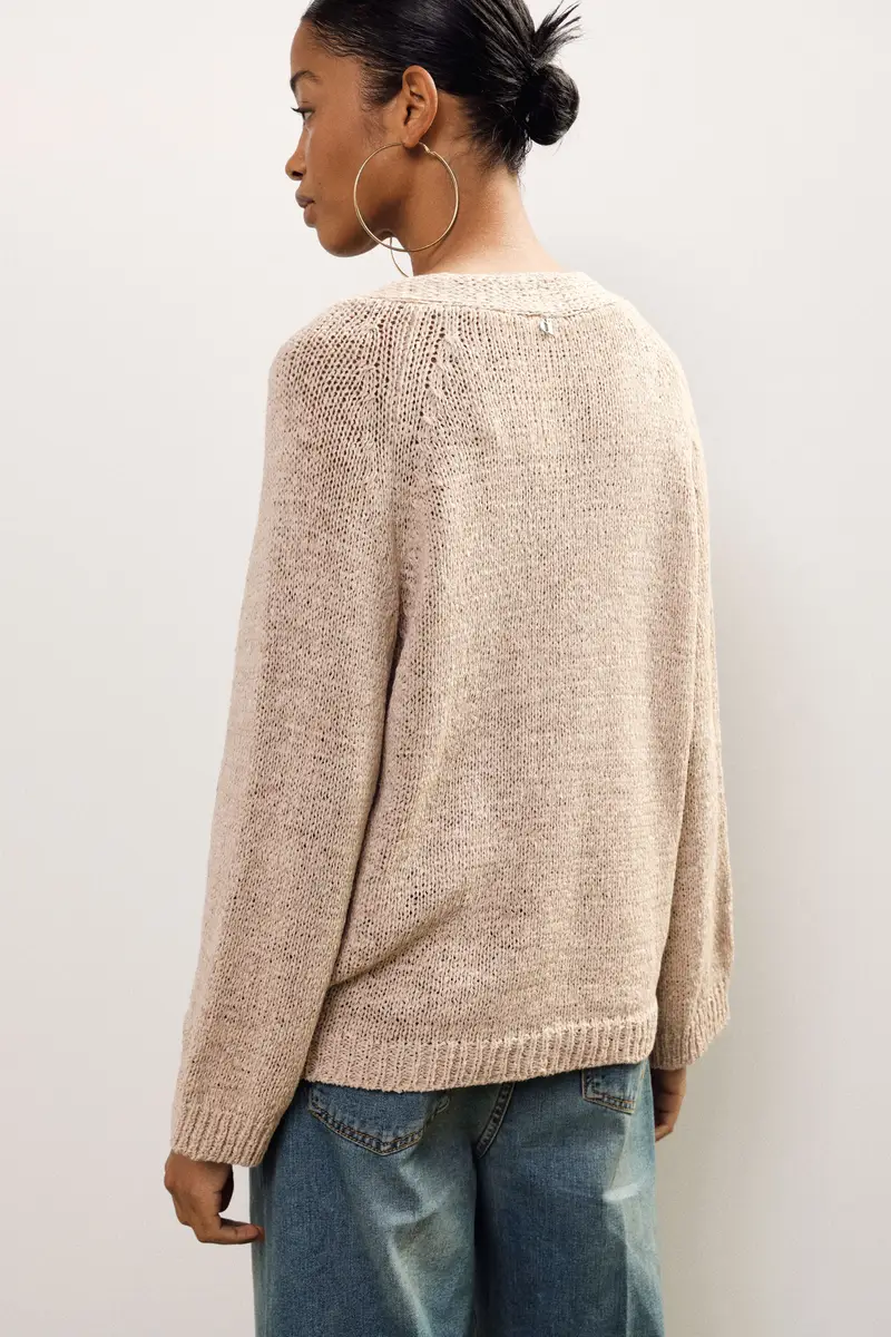 Cardigan con bottoni e scollo a v miniatura 4