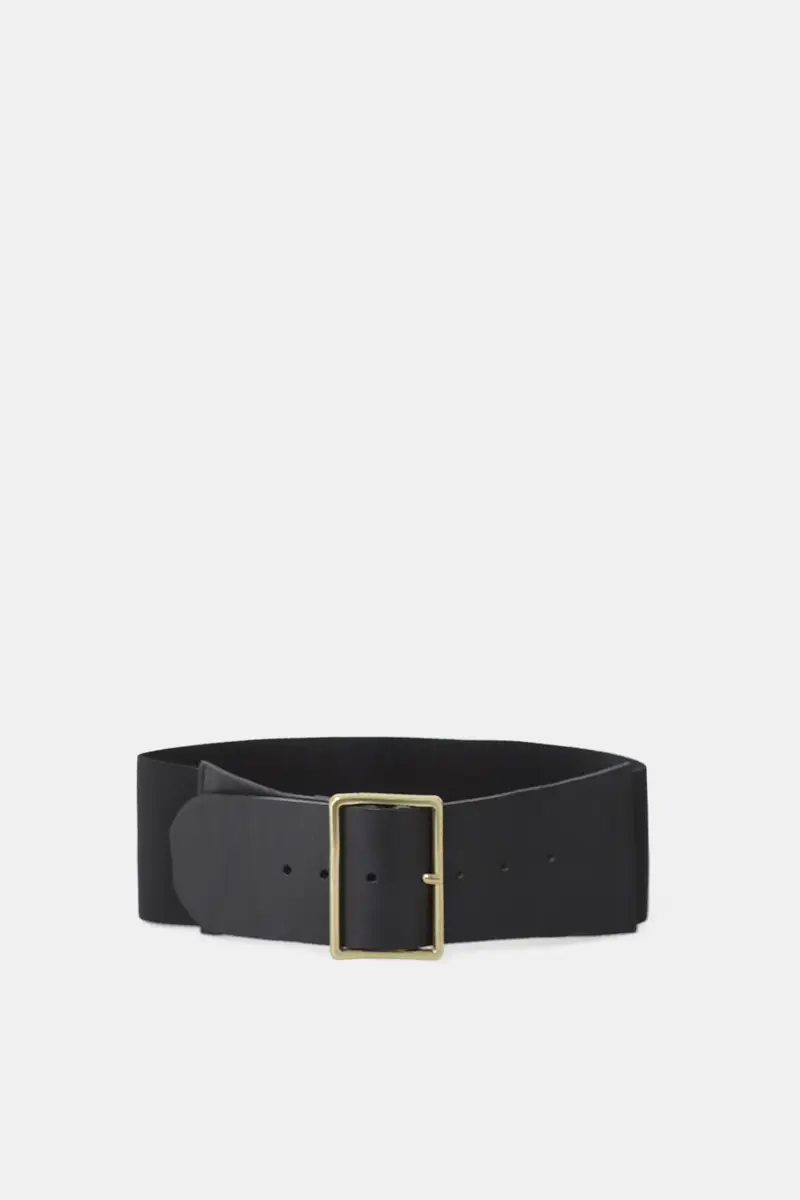 Cintura fascia ampia con fibbia rettangolare