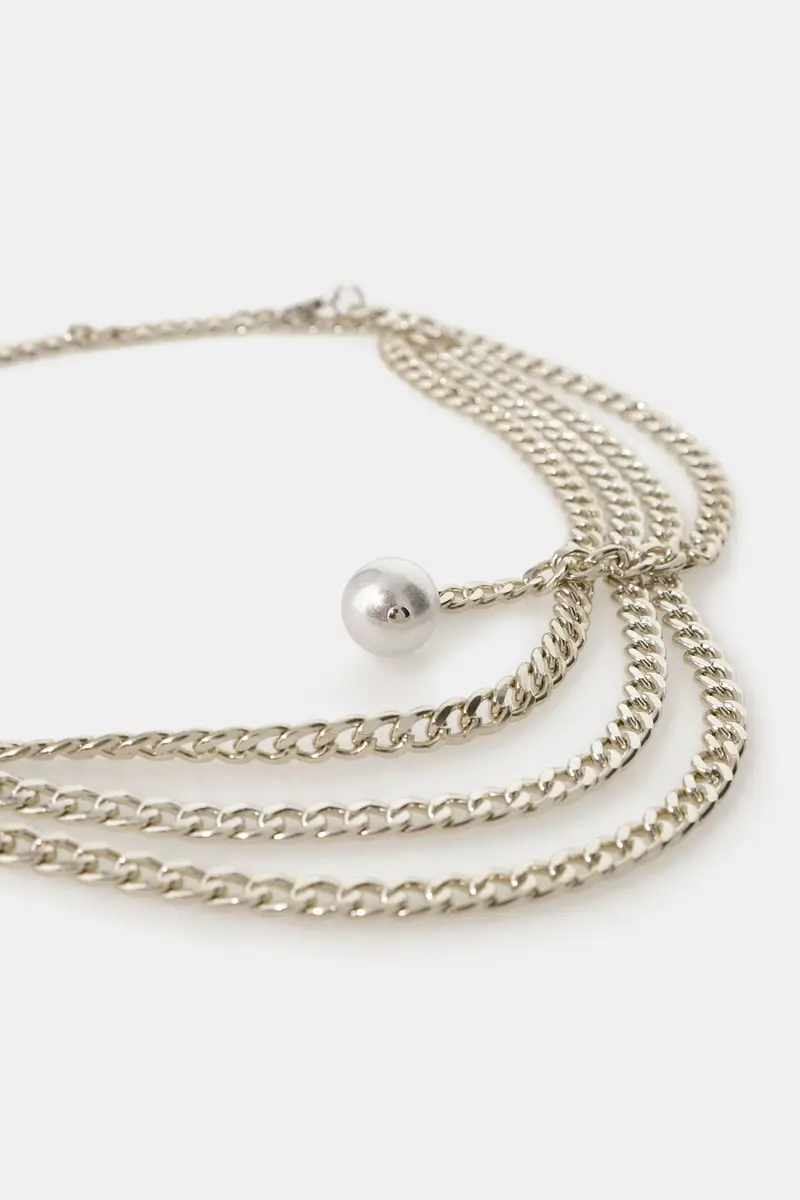 Collana a catena multi-strato con sfera finale miniatura 2