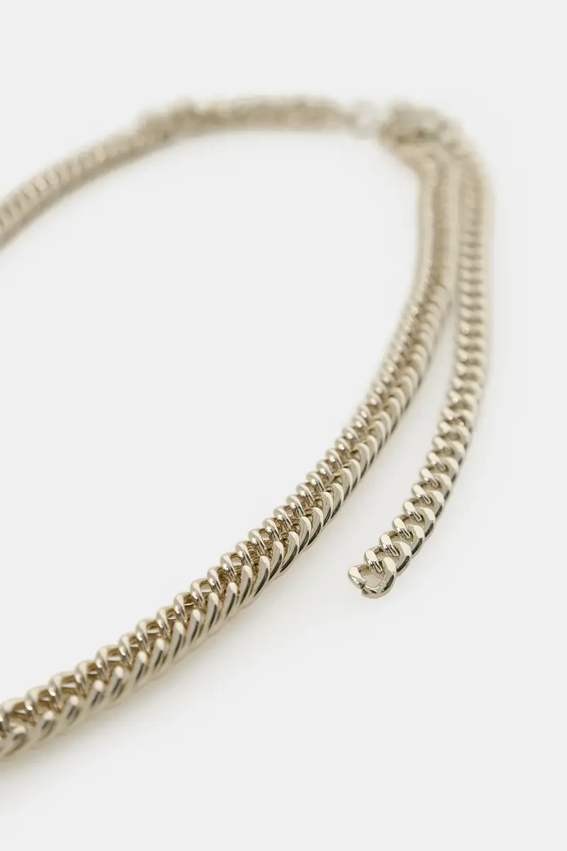 Collana catena regolabile a maglia piatta miniatura 2