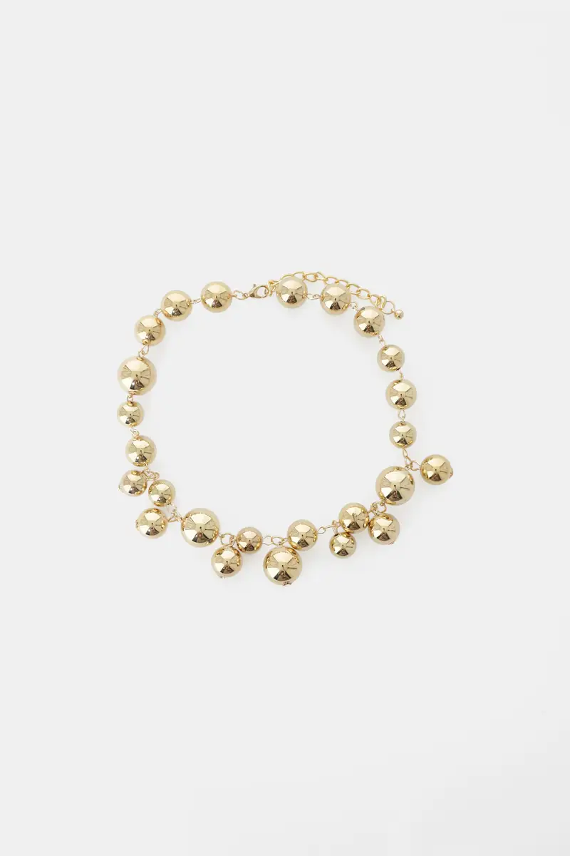 Collana con sfere grandi e piccole