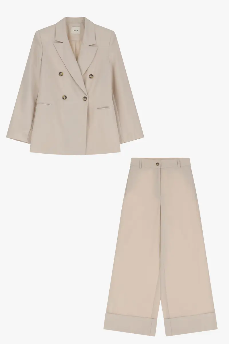 Completo giacca doppiopetto e pantalone palazzo