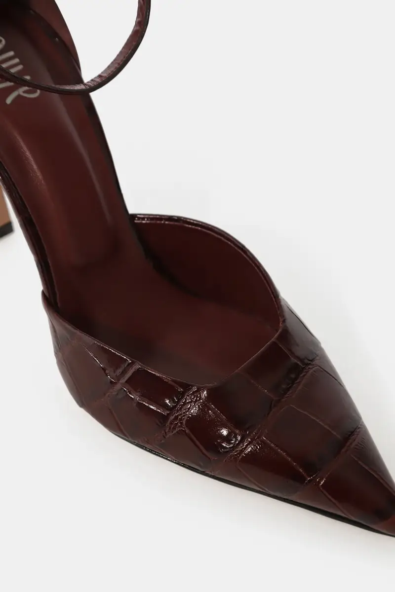 Décolleté con punta affusolata effetto cocco miniatura 2