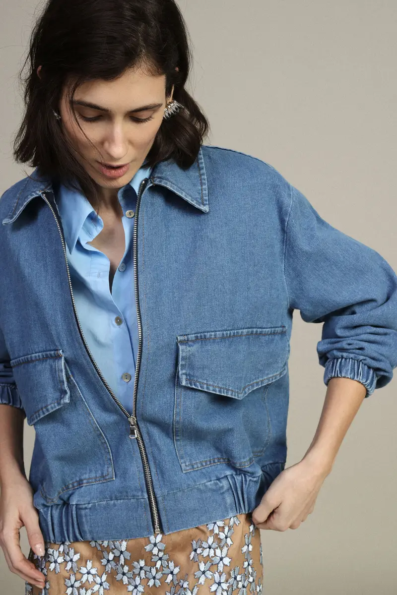 Dixie Denim jacket con zip e tasche frontali miniatura 4