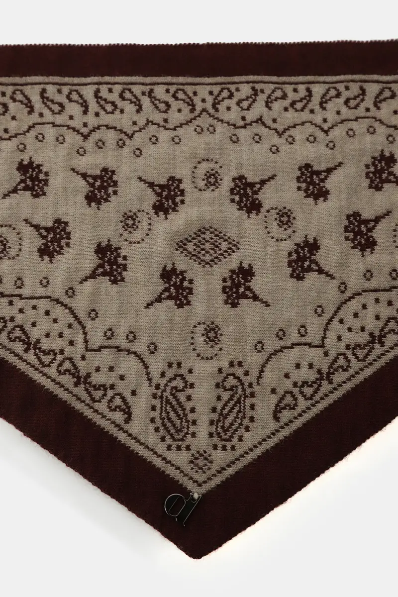 Foulard rettangolare jacquard con motivo paisley miniatura 2