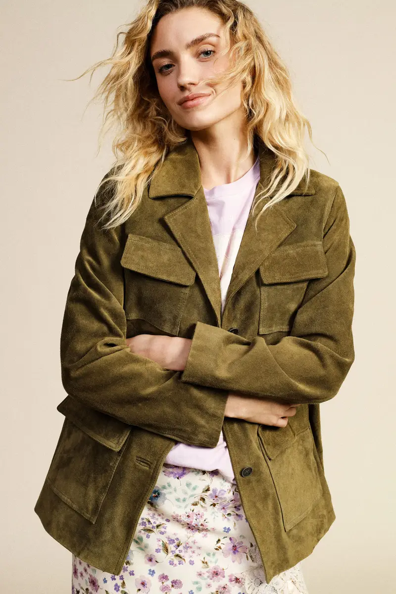 Giacca camicia con tasche applicate e bottoni miniatura 2