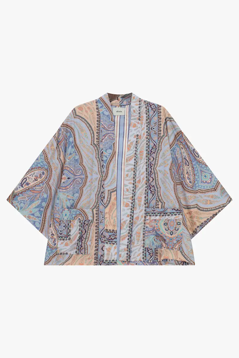 Giacca camicia fantasia paisley con maniche ampie