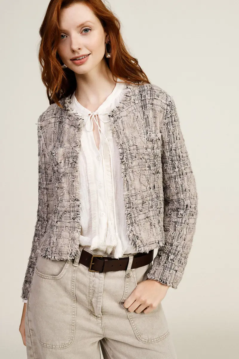 Giacca camicia strutturata con tasche frontali miniatura 2