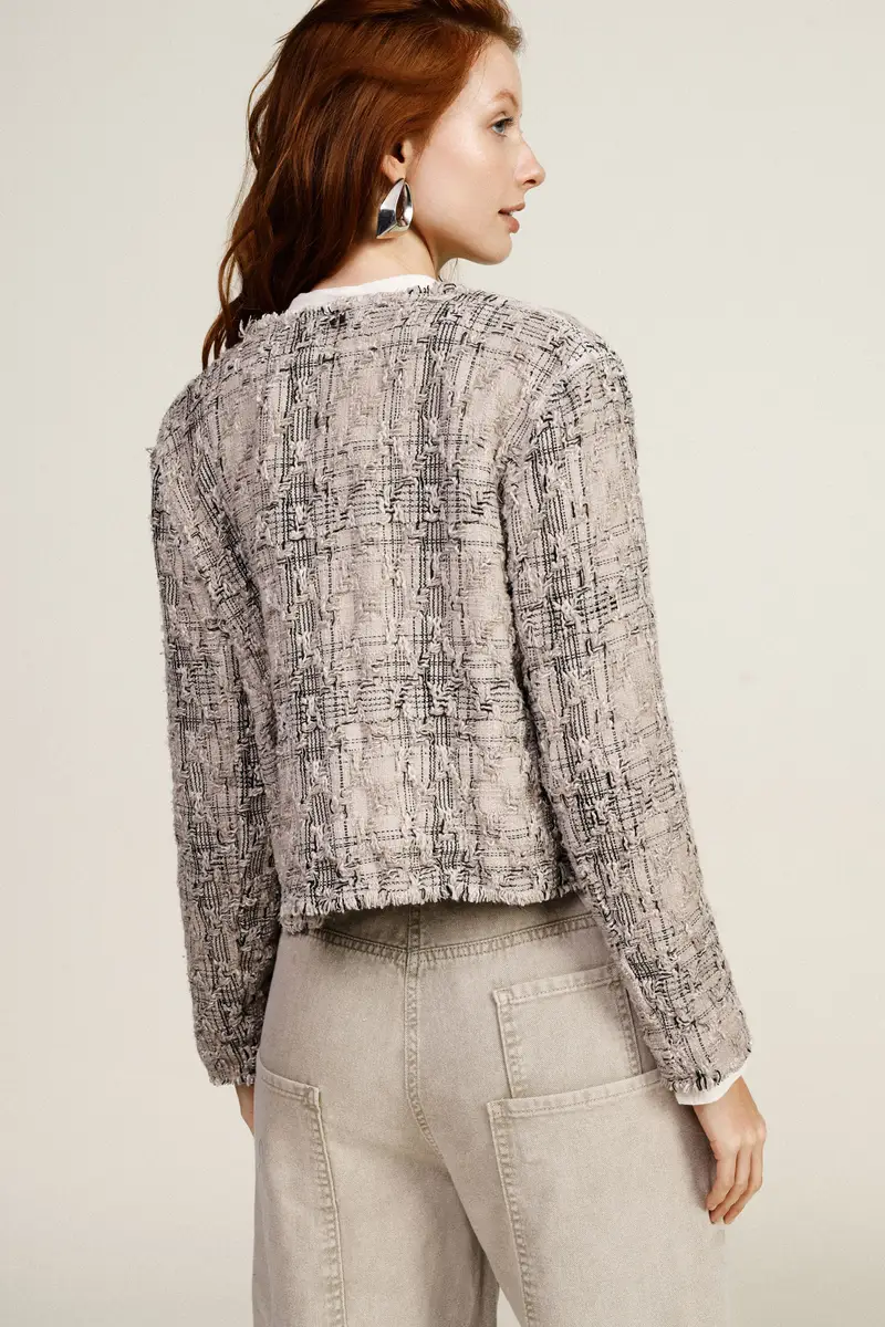 Giacca camicia strutturata con tasche frontali miniatura 3