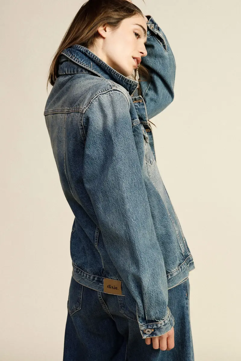 Giacca denim regular-fit con tasche frontali miniatura 3