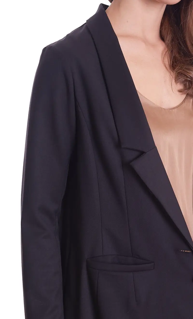 Giacca dixie con applicazione camicia, colore nero miniatura 2