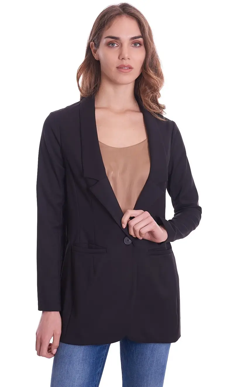 Giacca dixie con applicazione camicia, colore nero