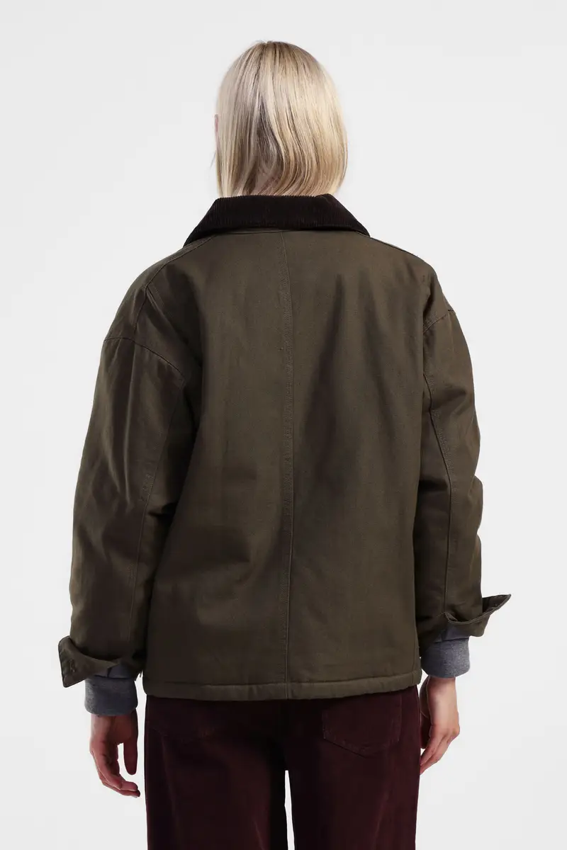 Giubbotto camicia con colletto a contrasto miniatura 3