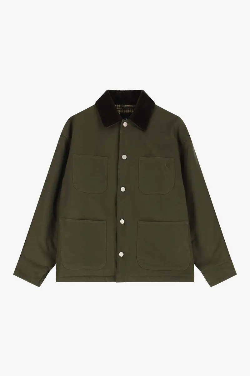 Giubbotto camicia con colletto a contrasto