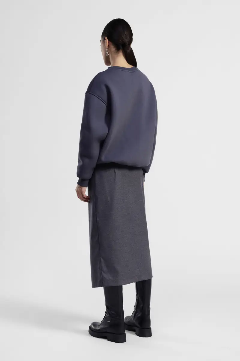 Gonna a portafoglio con doppia fibbia, lunghezza media miniatura 3