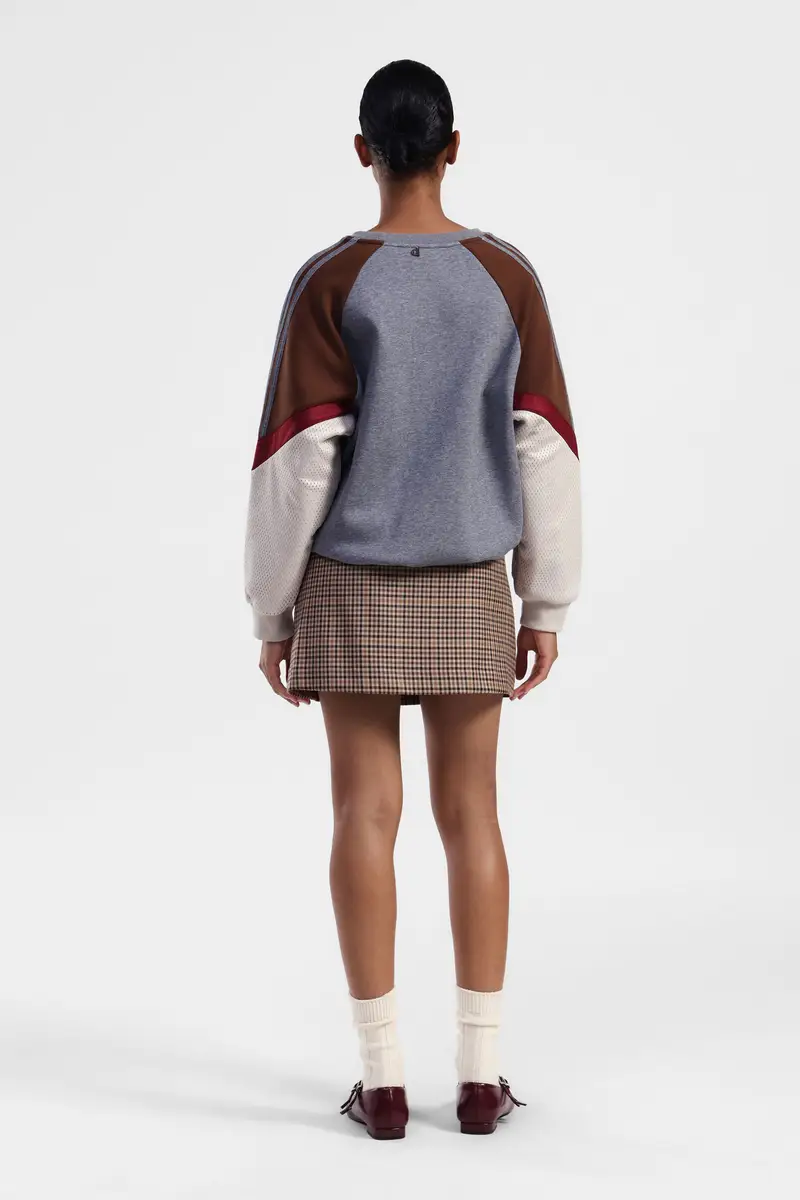 Gonna a quadri con tasche anteriori miniatura 3