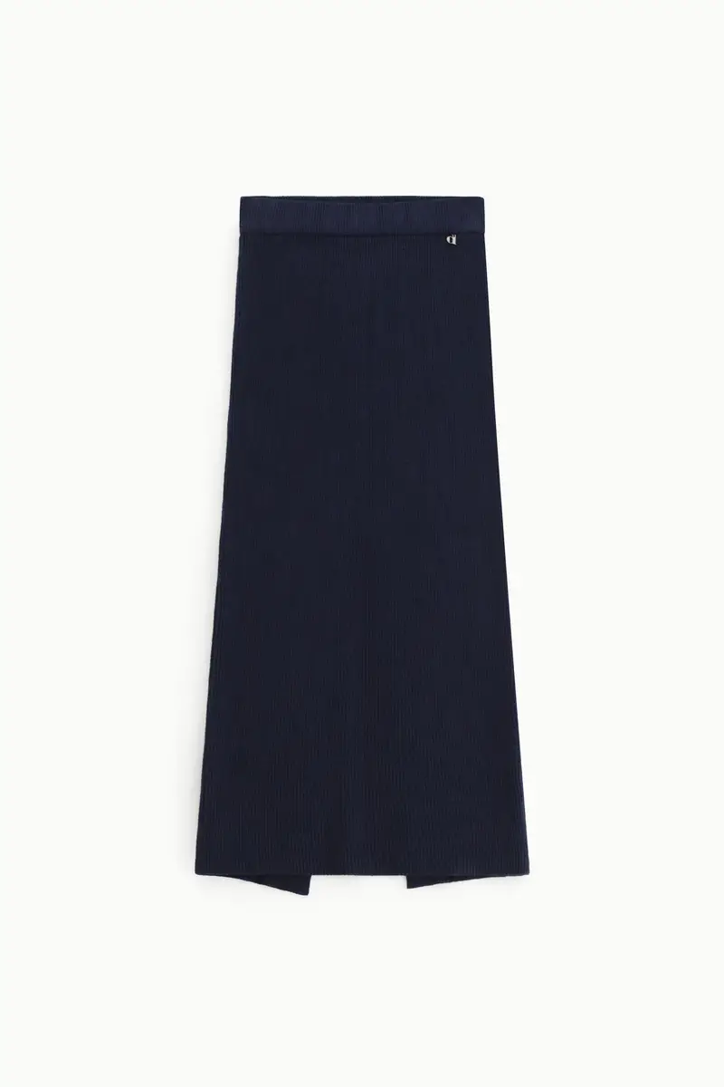 Gonna lunga a costine spacchi laterali