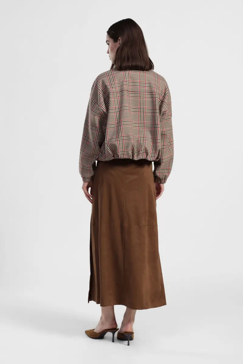 Gonna lunga a portafoglio con chiusura a bottone miniatura 3