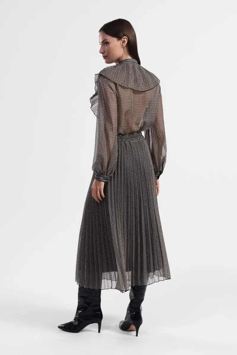 Gonna lunga a stampa con vita alta miniatura 3