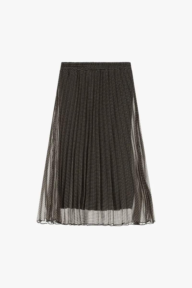 Gonna lunga a stampa con vita alta