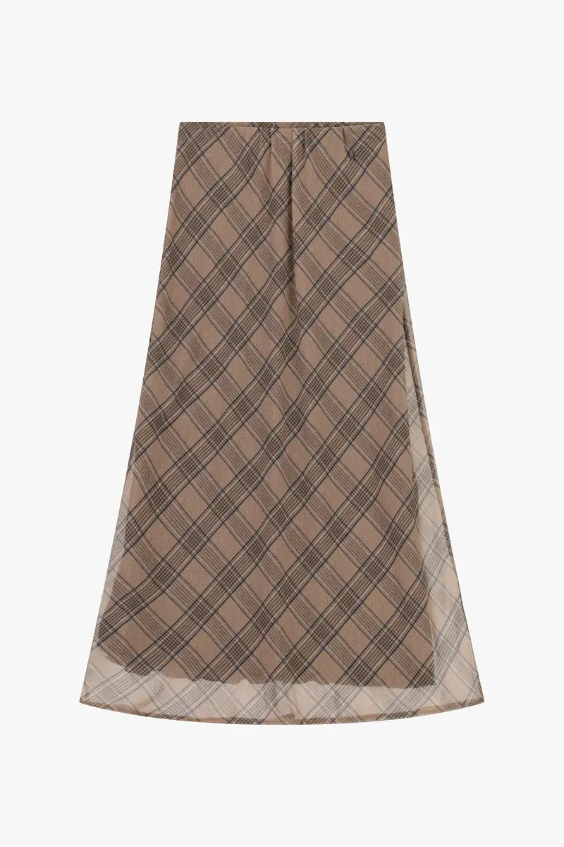 Gonna lunga a vita alta motivo scozzese