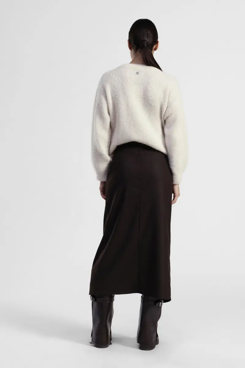 Gonna lunga con nodo frontale e spacco miniatura 3