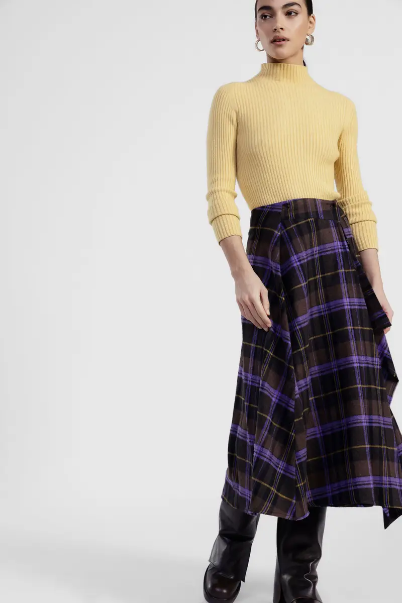 Gonna lunga fantasia scozzese vita alta miniatura 2