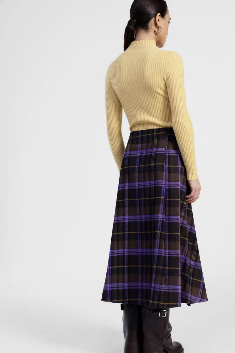 Gonna lunga fantasia scozzese vita alta miniatura 3