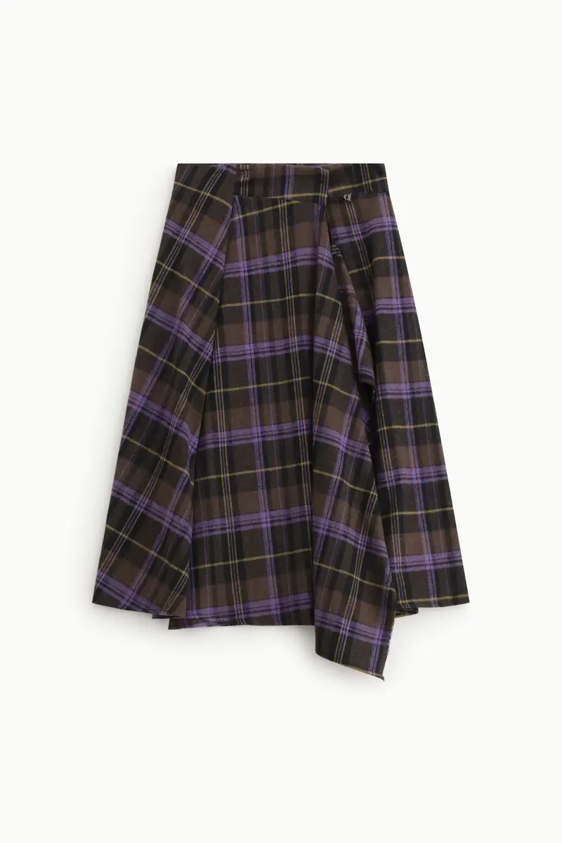 Gonna lunga fantasia scozzese vita alta