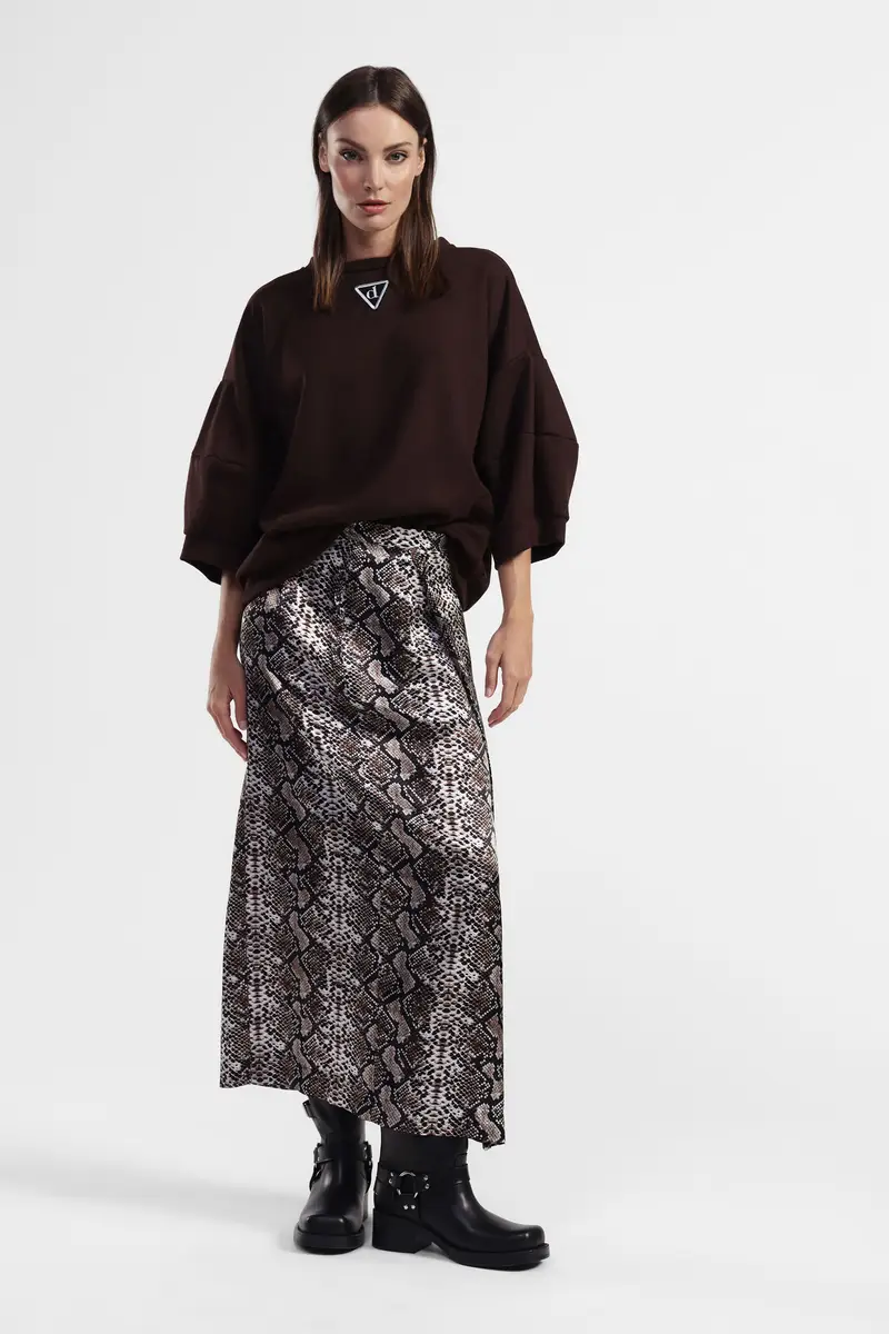 Gonna lunga stampa animale miniatura 2