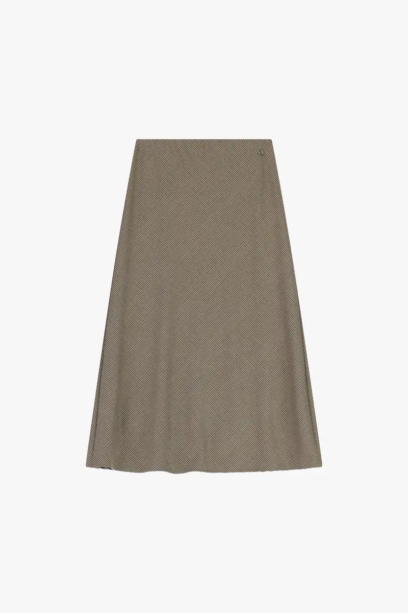 Gonna lunga stampa microfantasia vita alta