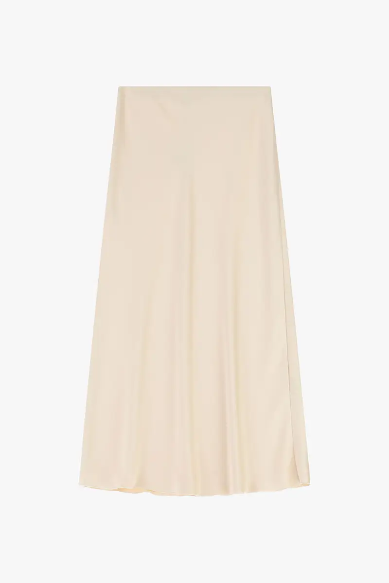 Gonna lunga svasata tinta unita vita alta