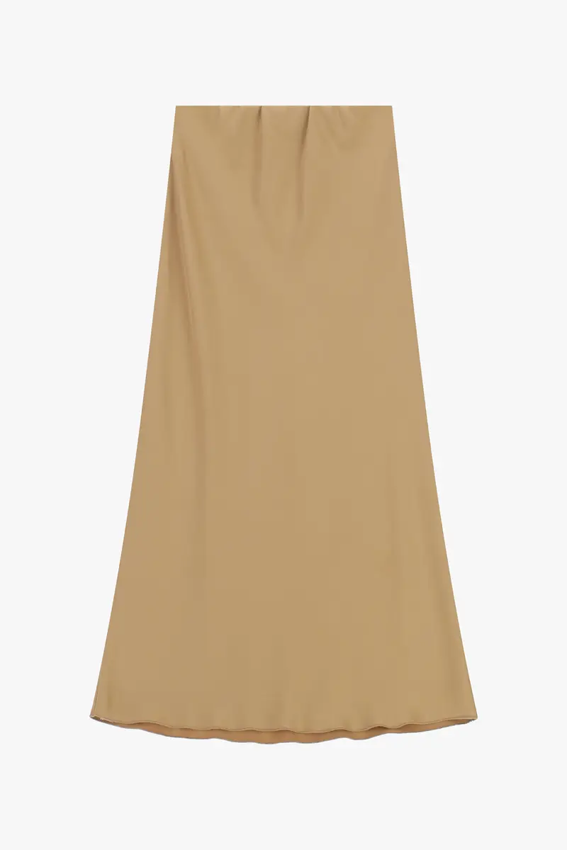 Gonna lunga svasata vita alta tinta unita