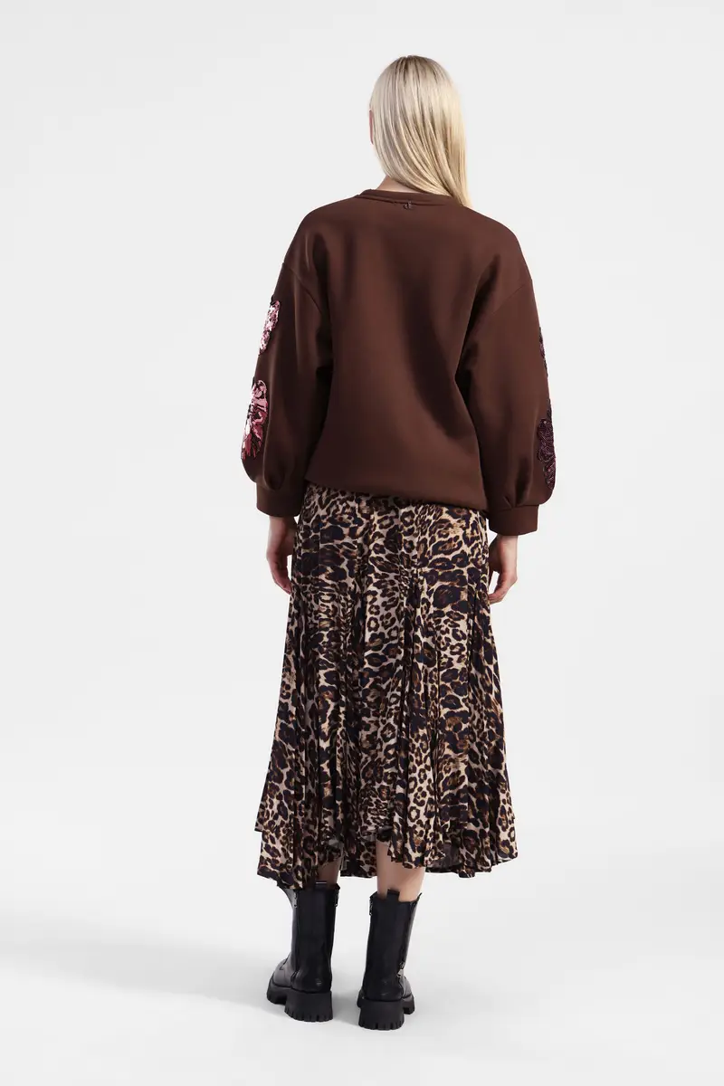 Gonna mid-lunghezza stampa animalier miniatura 3